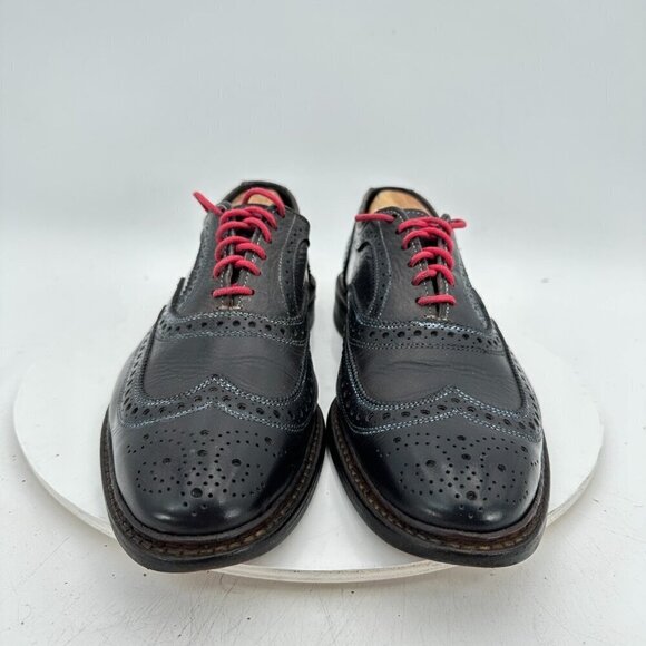 Allen Edmond Neumok Men Size 9.5D Black Leather Wingtip Oxford Dress Shoes main image 10